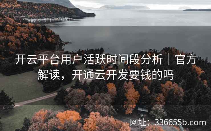 开云平台用户活跃时间段分析｜官方解读，开通云开发要钱的吗