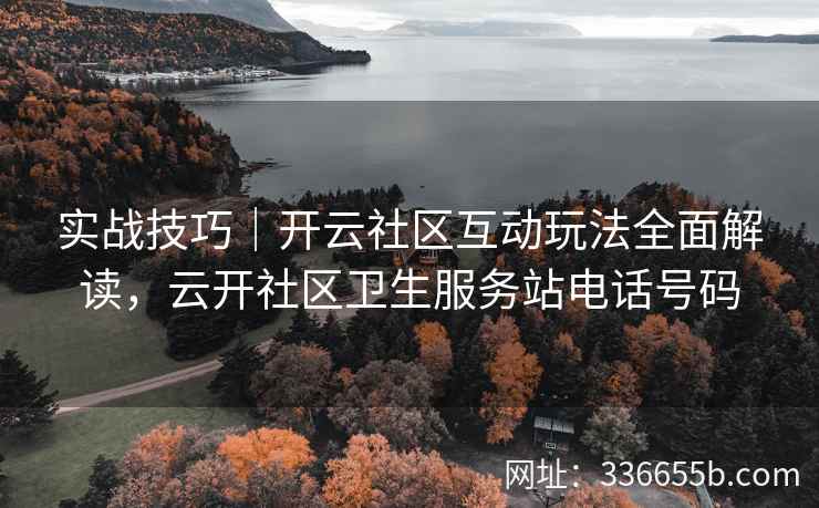 实战技巧｜开云社区互动玩法全面解读，云开社区卫生服务站电话号码